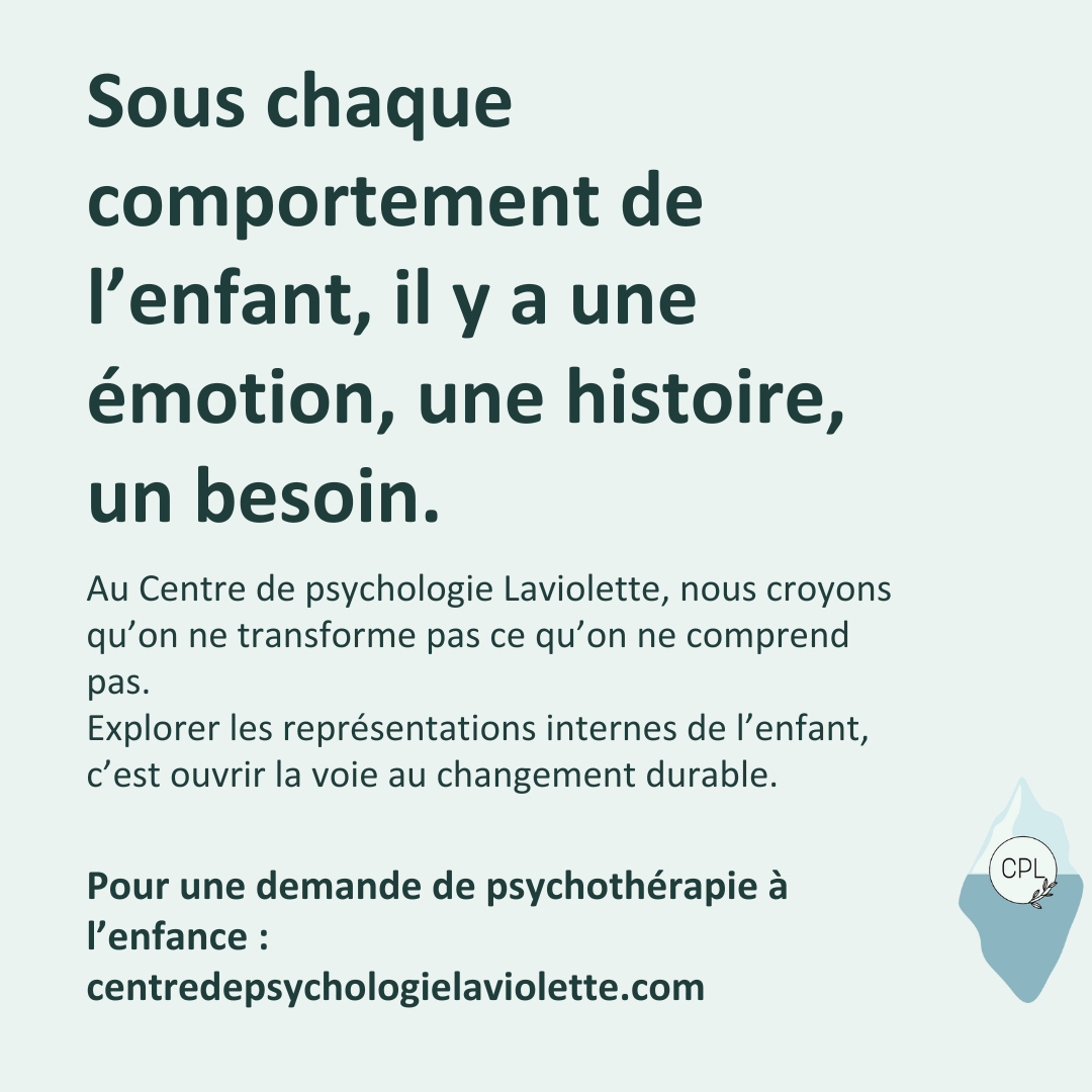 Psychothérapie à l'enfance au Centre de psychologie Laviolette